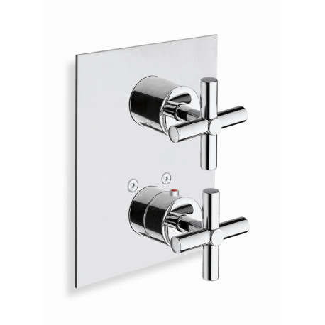 Façade de douche thermostatique 3 sorties Chromé EXECUTIVE - CRISTINA ONDYNA XV85351