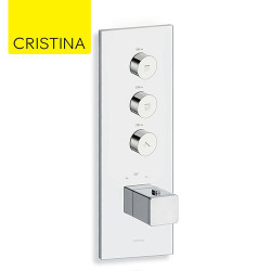 Façade de douche verticale thermostatique Chromé Quadri - CRISTINA ONDYNA XQ72351