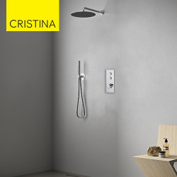 Ensemble douchette Chromé Noir Brossé HYDROTHERAPIE - CRISTINA ONDYNA  PD47575 - Vita Habitat