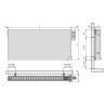 Radiateur électrique inertie fluide YALI PARADA PLUS PLINTHE 500W - FINIMETAL 3913052