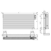 Radiateur électrique inertie fluide YALI RAMO PLUS PLINTHE 500W - FINIMETAL 3923052
