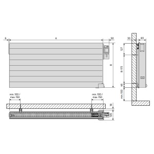 Radiateur électrique inertie fluide YALI RAMO PLUS PLINTHE 1000W - FINIMETAL 3923102
