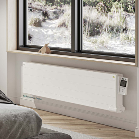 Radiateur électrique inertie fluide YALI RAMO PLUS PLINTHE 1250W - FINIMETAL 3923122