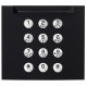 Façade finition noire satinée pour module claiver d'appel GT10K 200437 - AIPHONE GF10KPB
