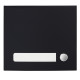 Façade 1 BP finition noire satinée pour module d'appel GTSW 200431 - AIPHONE GF1PB
