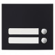 Façade 2 BP finition noire satinée pour module d'appel GTSW 200432 - AIPHONE GF2PB