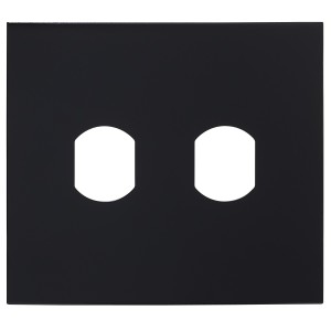 Façade finition noire satinée pour module 2 perçages 200444 - AIPHONE GFBP4B 