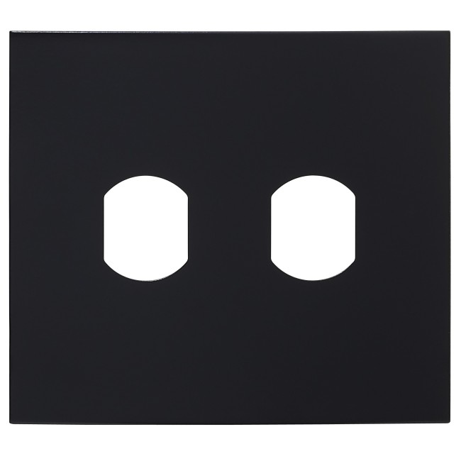 Façade finition noire satinée pour module 2 perçages 200444 - AIPHONE GFBP4B 