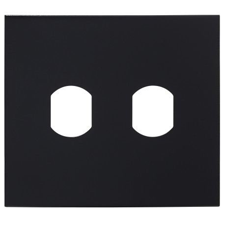 Façade finition noire satinée pour module 2 perçages 200444 - AIPHONE GFBP4B 