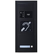 Platine audio modulaire, 1 appel, finition noir, BM & emplacement Vigik 200470 - AIPHONE GTBAH1PB 