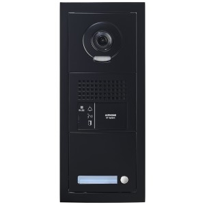 Platine vidéo modulaire, 1 appel, finition noir, emplacement Vigik 200467 - AIPHONE GTBVH1PSBMB 