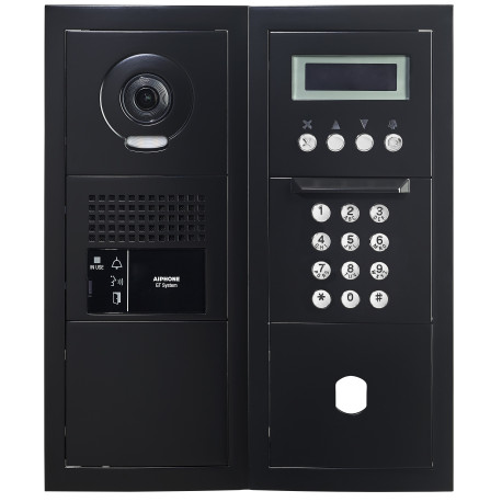 Platine vidéo modulaire, défilement, finition noir, emplacement Vigik 200465 - AIPHONE GTBVHSBMB 