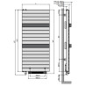 Sèche-serviettes électrique Smart Speed'Air ARBORESCENCE 1000W + 1000W - FINIMETAL ARSD1960ESBZBR