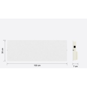 Radiateur à inertie PLINTHO Natura Blanc Valderoma 1500W Plinthe NB1500P