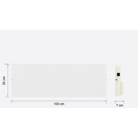 Radiateur à inertie PLINTHO Natura Blanc Valderoma 2000W Plinthe NB2000P