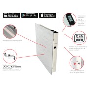 Radiateur à inertie Wifi Natura Blanc 1500W Horizontal - Valderoma NB1500W