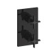 Facade Externe Cross Road Laiton 2 Sorties bain douche Blackmat - CRISTINA ONDYNA XR75213