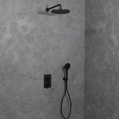 Pack Douche Thermostatique Omega Blackmat - CRISTINA ONDYNA XOG75213