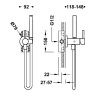 Mitigeur encastré avec douche pour WC Acier - TRES 134122AC