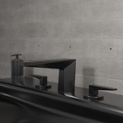 Mélangeur Lavabo 3 Trous Fractal Chromé Noir Brossé - CRISTINA ONDYNA FT20575