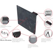 Radiateur à inertie Touch Silicium Natura Blanc 800W Carré - Valderoma NB0800T