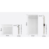 Sèche-serviette à inertie TACTILO Carré Natura Blanc 800W - Valderoma NB08BSA