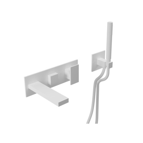 Façade bain douche mitigeur 2 Sorties Tabula Blanc Mat - CRISTINA ONDYNA TA10224