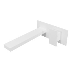 Façade mitigeur lavabo bec 230mm avec plaque Blanc Mat TABULA - CRISTINA ONDYNA TA25824