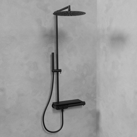 Colonne de douche thermostatique THETA BLACKMAT CARRE - CRISTINA ONDYNA  TE49513 - Vita Habitat