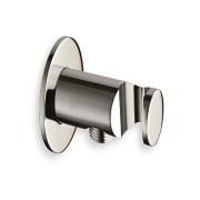 Applique prise d'eau ronde chromé noir Hydrothérapie - CRISTINA ONDYNA PD44672