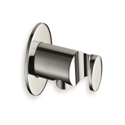 Applique prise d'eau ronde chromé noir brossé Hydrothérapie - CRISTINA ONDYNA PD44675