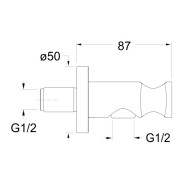 Applique prise d'eau ronde vieux bronze Hydrothérapie - CRISTINA ONDYNA PD44692