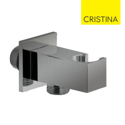 Applique prise d'eau carrée Métal Brossé Hydrothérapie - CRISTINA ONDYNA PD44777