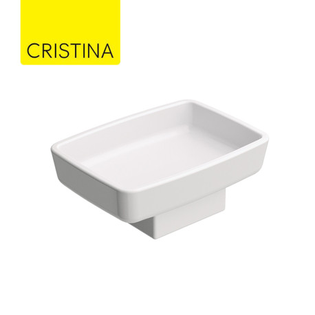 Porte savon céramique Blanc Brillant Dado - CRISTINA ONDYNA DADO2251