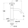 Robinet lave-mains Or Brossé Cross Road - CRISTINA ONDYNA CR23096P