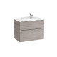 Meuble vasque de salle de bain 2 Tiroirs Beyond Unik City Oak - ROCA A851453402