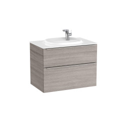 Meuble vasque de salle de bain 2 Tiroirs Beyond Unik City Oak - ROCA A851453402