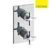 Façade douche thermostatique encastré 2 sorties Chromé Cross Road - CRISTINA ONDYNA XR75251