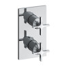 Façade douche thermostatique encastré 2 sorties Chromé Cross Road - CRISTINA ONDYNA XR75251