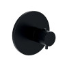 Façade douche plaques rondes encastrée 1 sortie Chromé Noir Brossé Triverde - CRISTINA ONDYNA XT60075