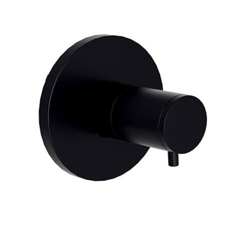 Façade douche robinet d'arrêt encastré 1 sortie Chromé Noir Brossé Triverde - CRISTINA ONDYNA XT61075