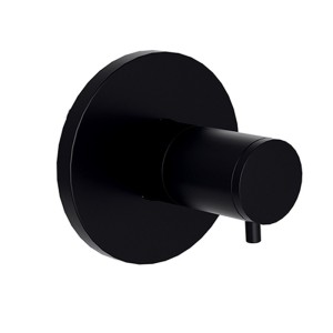 Façade douche robinet d'arrêt encastré 1 sortie Chromé Noir Brossé Triverde - CRISTINA ONDYNA XT61075