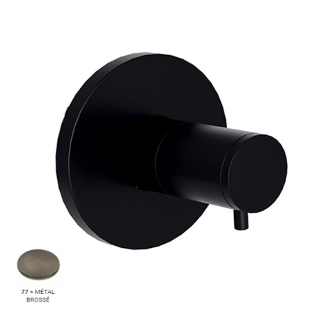 Façade douche robinet d'arrêt encastré 1 sortie Métal Brossé Triverde - CRISTINA ONDYNA XT61077