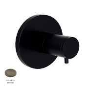 Façade douche robinet d'arrêt encastré 1 sortie Métal Brossé Triverde - CRISTINA ONDYNA XT61077