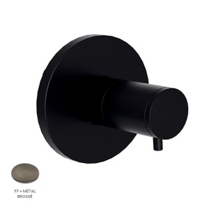 Façade douche robinet d'arrêt encastré 1 sortie Métal Brossé Triverde - CRISTINA ONDYNA XT61077