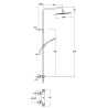 Colonne de douche thermostatique Or Brossé Fractal - CRISTINA ONDYNA FT44896P