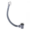 Bonde de vidage clic-clac Simple-Rapid avec trop-plein pour baignoire Blanc mat - TRES 03453420BM 