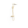 Ensemble de robinet thermostatique mural à 2 voies pour douche Or Mat 24K - TRES 19039307OM 