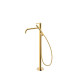 Mitigeur sur pied pour baignoire et douche1 colonne verticale Or 24K - TRES 26247005OR