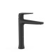 Mitigeur haut pour lavabo avec flexibles d’alimentation Noir mat - TRES 28120301NM